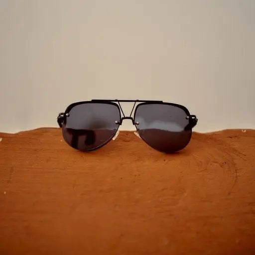 Miowne luxury avaitor sunglasses in black